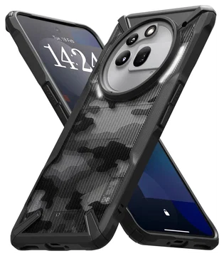 Ringke Fusion X Nothing Phone (3a) Pro Hoesje Back Cover Camo Zwart