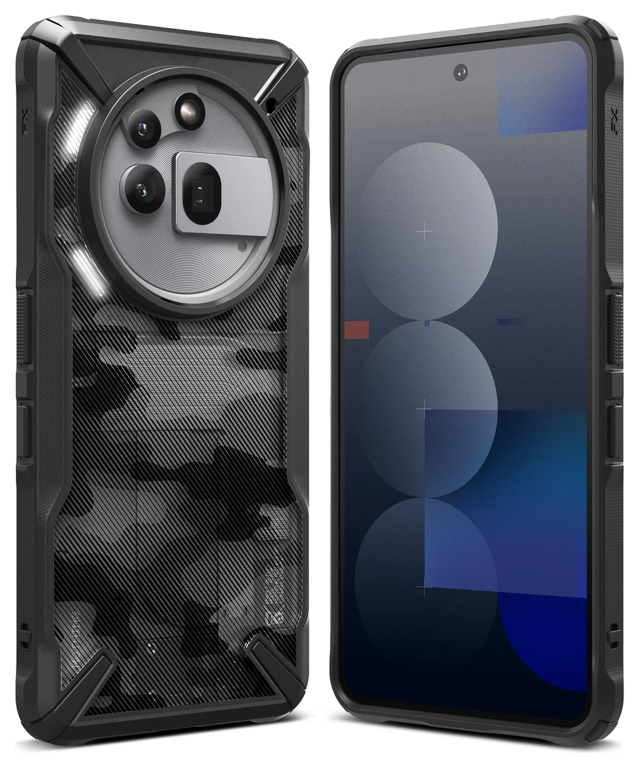 Ringke Fusion X Nothing Phone (3a) Pro Hoesje Back Cover Camo Zwart afbeelding 2