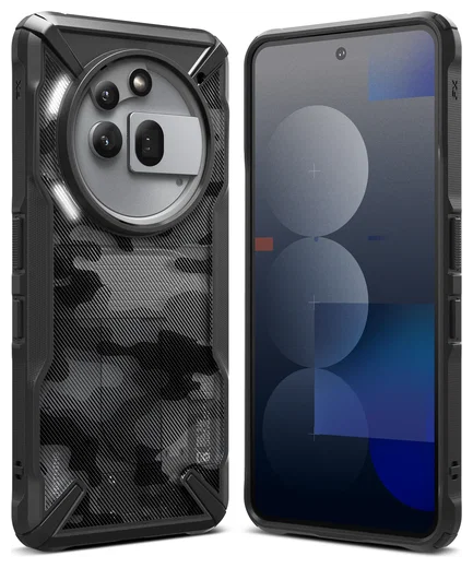Ringke Fusion X Nothing Phone (3a) Pro Hoesje Back Cover Camo Zwart afbeelding 2