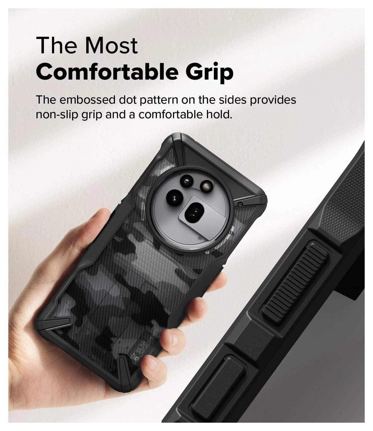 Ringke Fusion X Nothing Phone (3a) Pro Hoesje Back Cover Camo Zwart afbeelding 6