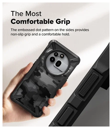 Ringke Fusion X Nothing Phone (3a) Pro Hoesje Back Cover Camo Zwart afbeelding 6