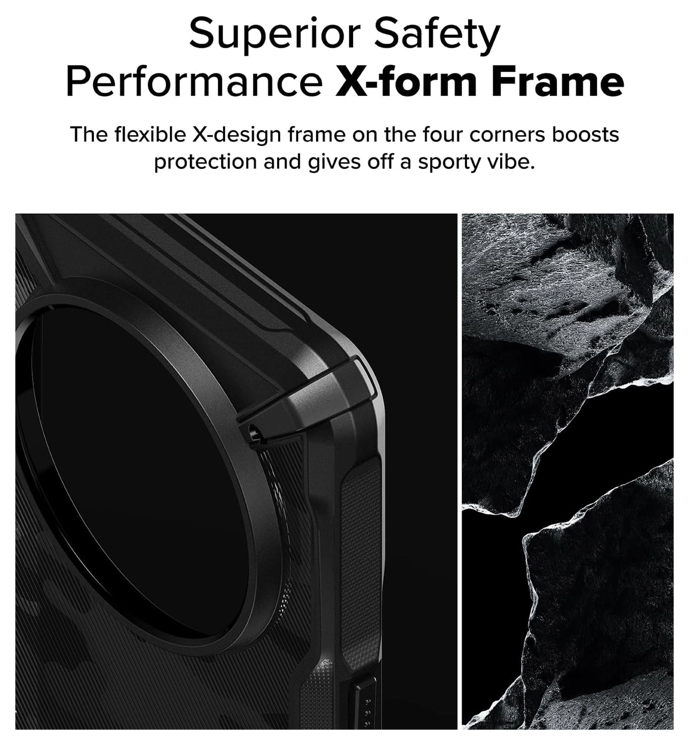 Ringke Fusion X Nothing Phone (3a) Pro Hoesje Back Cover Camo Zwart afbeelding 7