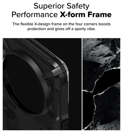 Ringke Fusion X Nothing Phone (3a) Pro Hoesje Back Cover Camo Zwart afbeelding 7