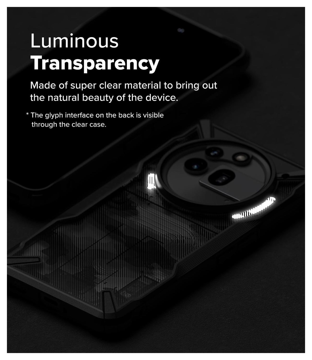 Ringke Fusion X Nothing Phone (3a) Pro Hoesje Back Cover Camo Zwart afbeelding 8