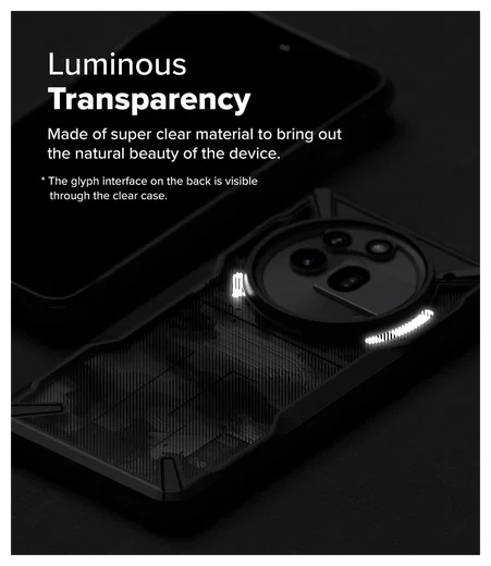 Ringke Fusion X Nothing Phone (3a) Pro Hoesje Back Cover Camo Zwart afbeelding 8