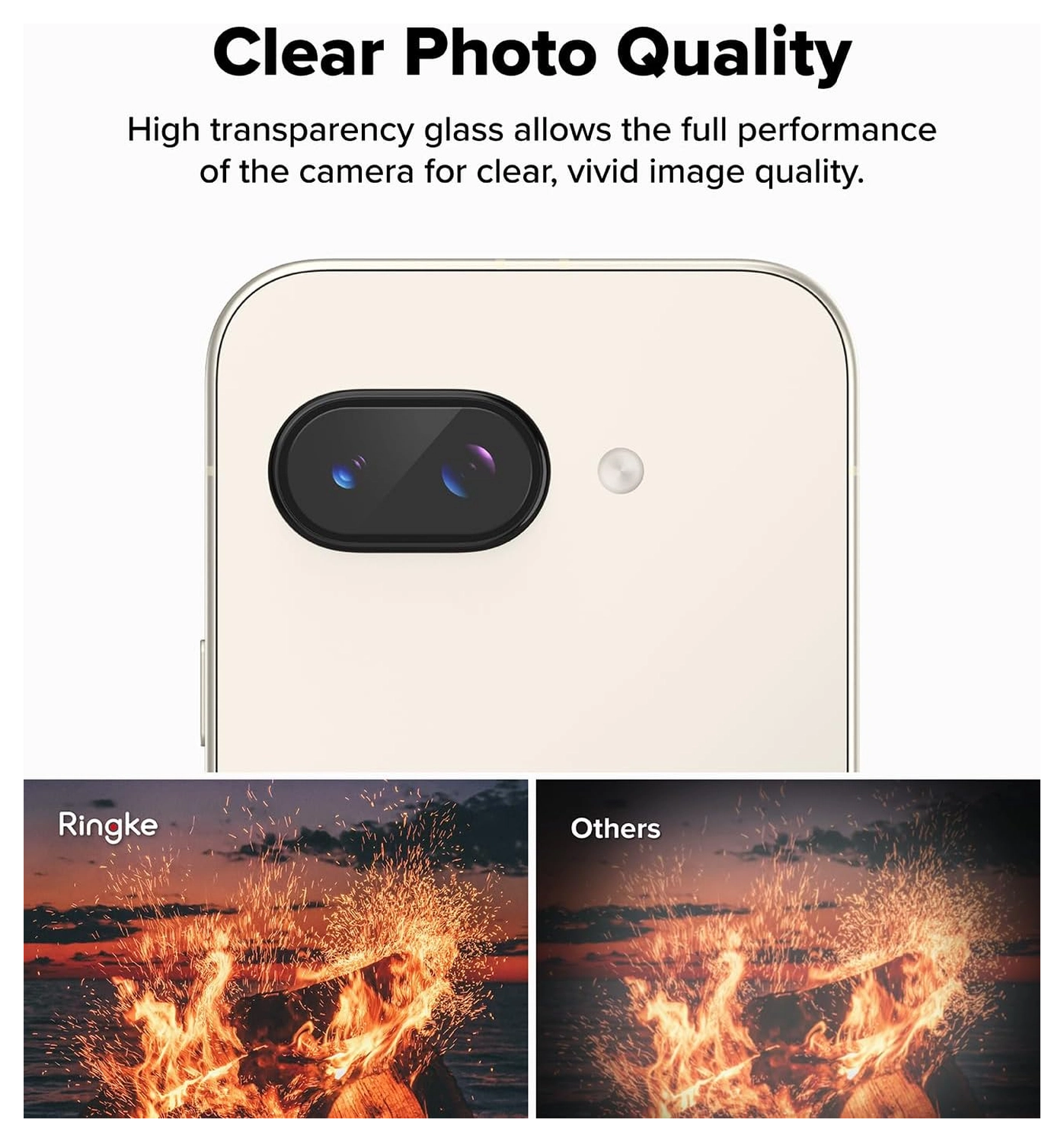 Ringke Google Pixel 9a Camera Protector Tempered Glass (2-Pack) afbeelding 3