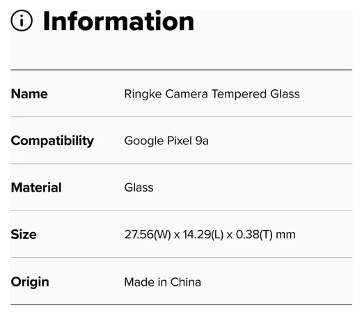 Ringke Google Pixel 9a Camera Protector Tempered Glass (2-Pack) afbeelding 4
