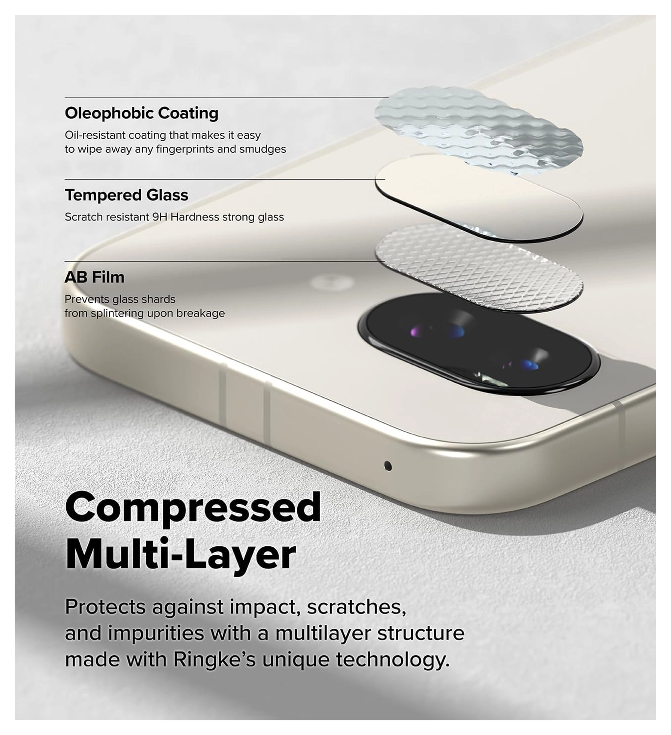 Ringke Google Pixel 9a Camera Protector Tempered Glass (2-Pack) afbeelding 6