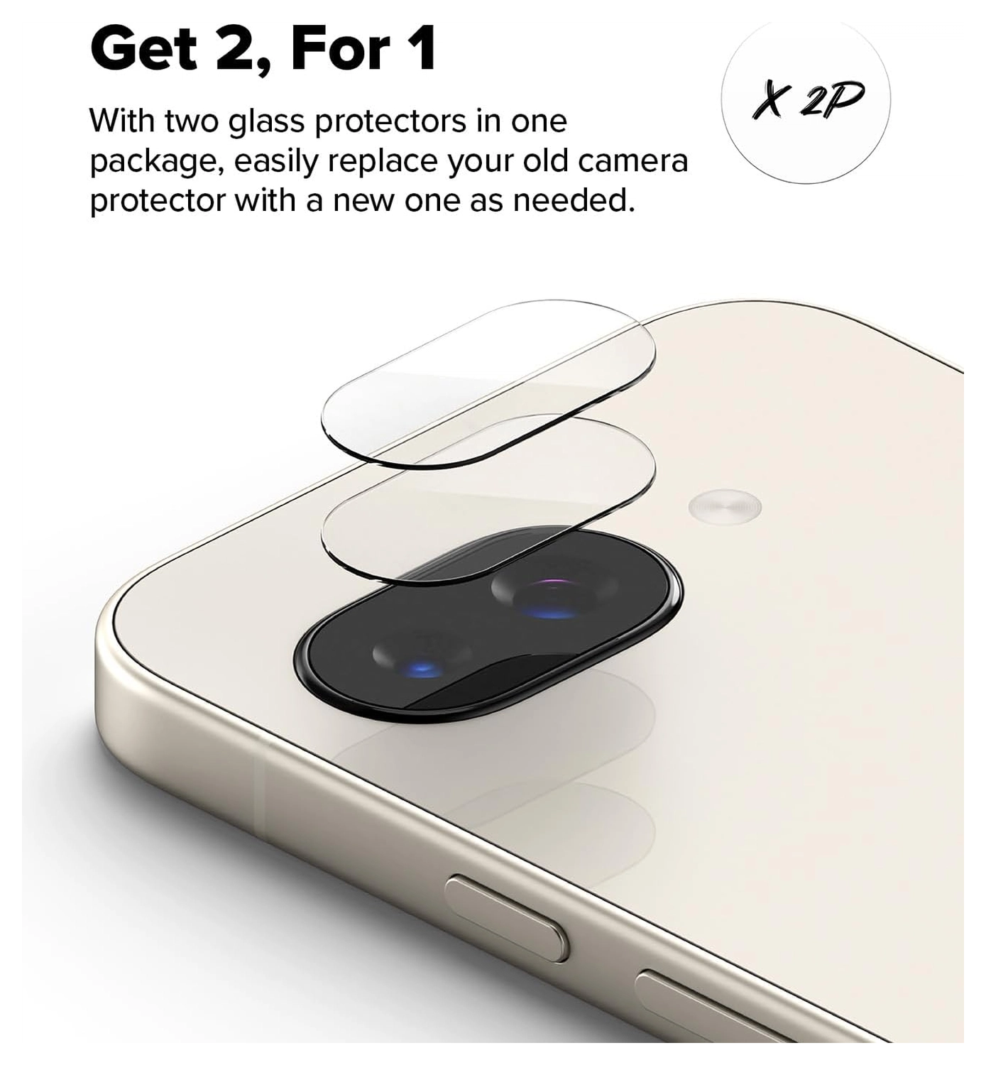 Ringke Google Pixel 9a Camera Protector Tempered Glass (2-Pack) afbeelding 7