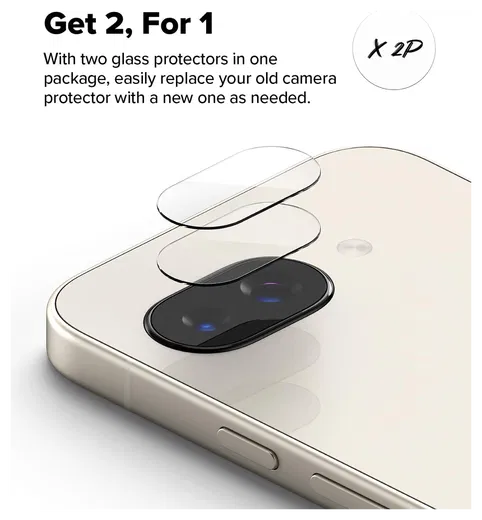Ringke Google Pixel 9a Camera Protector Tempered Glass (2-Pack) afbeelding 7