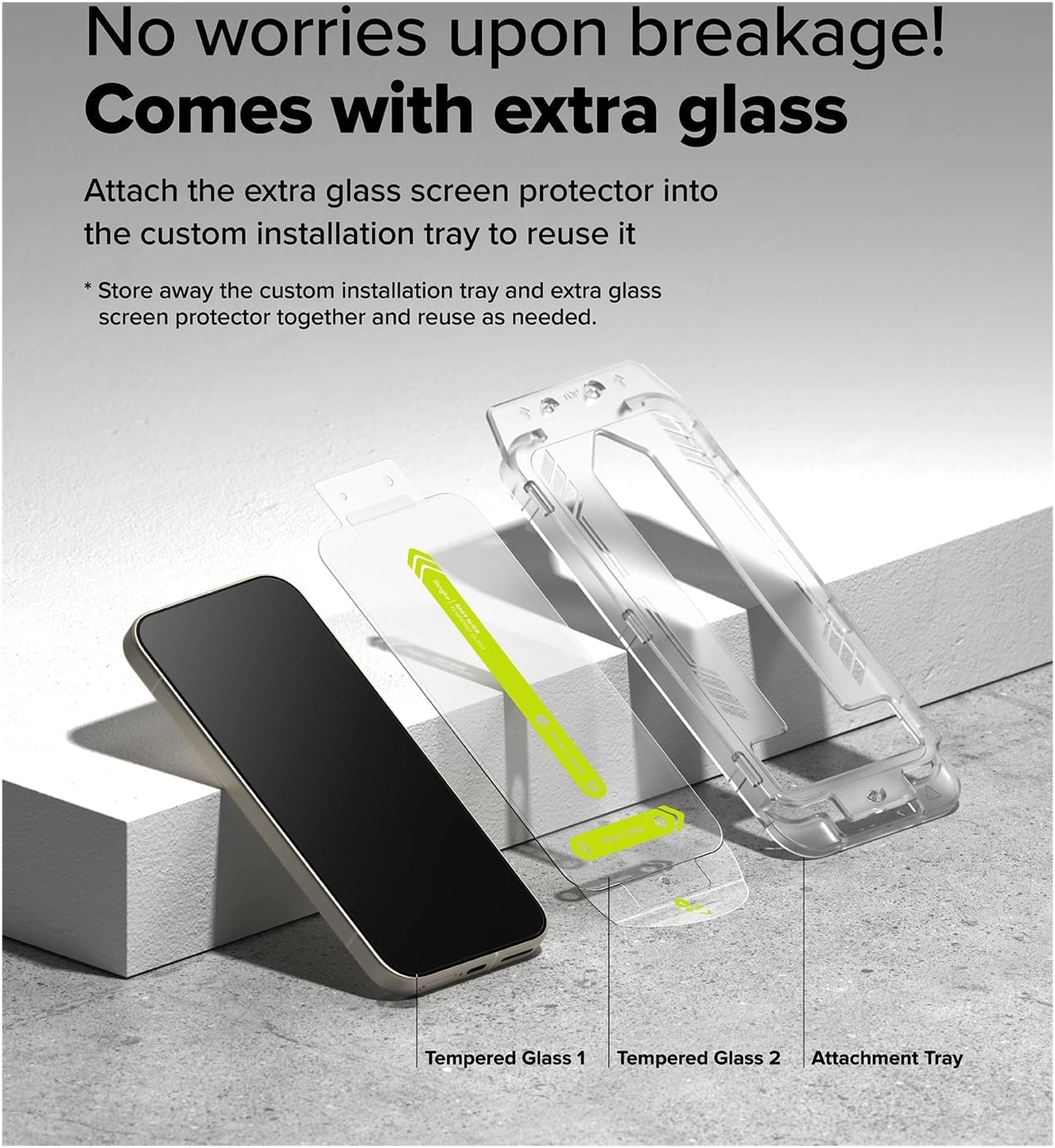 Ringke Easy Slide Google Pixel 9a Screen Protector met Jig 2-Pack afbeelding 6