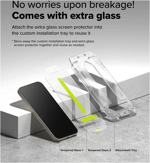 Ringke Easy Slide Google Pixel 9a Screen Protector met Jig 2-Pack afbeelding 6