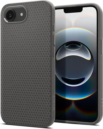 Spigen Liquid Air Apple iPhone 17e / 16e Hoesje Back Cover Grijs afbeelding 1