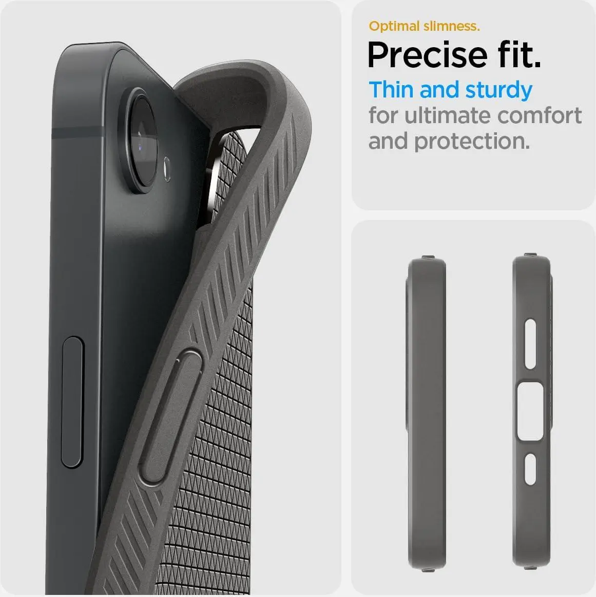Spigen Liquid Air Apple iPhone 17e / 16e Hoesje Back Cover Grijs afbeelding 3