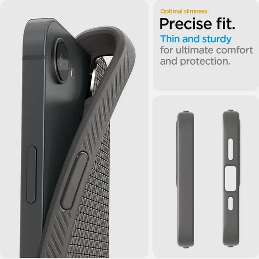Spigen Liquid Air Apple iPhone 17e / 16e Hoesje Back Cover Grijs afbeelding 3