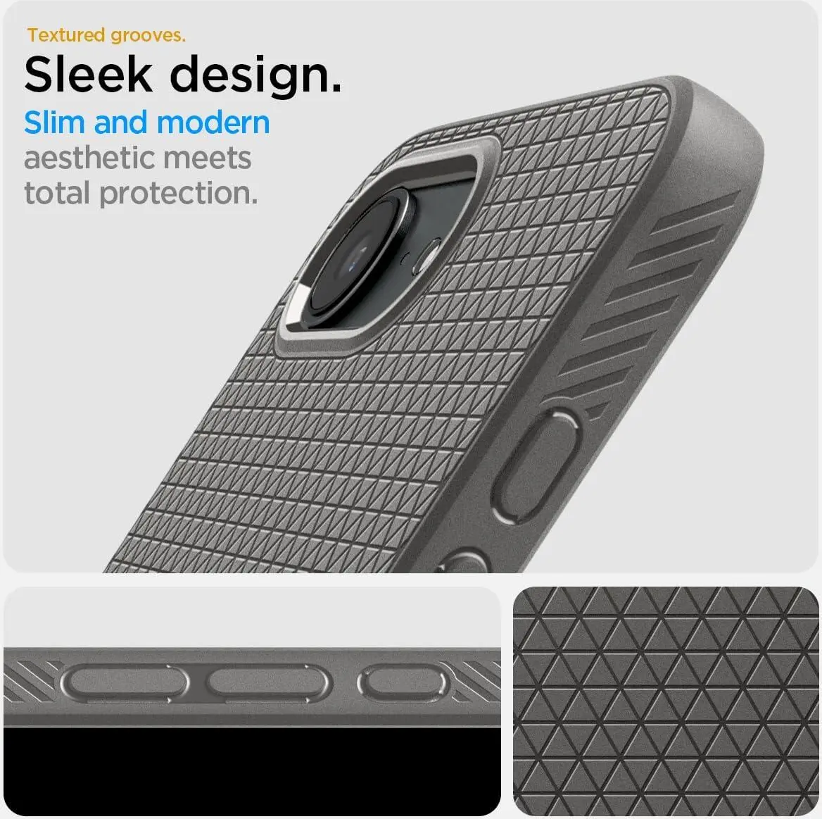 Spigen Liquid Air Apple iPhone 17e / 16e Hoesje Back Cover Grijs afbeelding 4