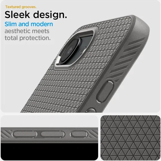 Spigen Liquid Air Apple iPhone 17e / 16e Hoesje Back Cover Grijs afbeelding 4