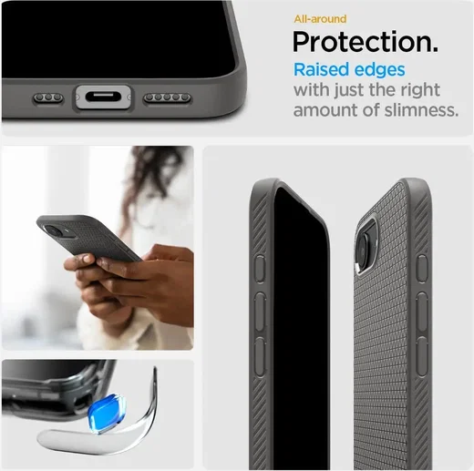 Spigen Liquid Air Apple iPhone 17e / 16e Hoesje Back Cover Grijs afbeelding 6