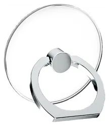 Universele Telefoon Ring Houder 360° Draaibaar Achterkant Telefoon Zilver afbeelding