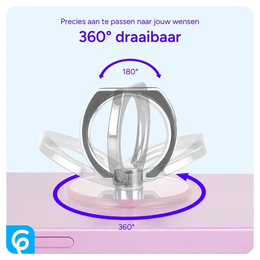 Universele Telefoon Ring Houder 360° Draaibaar Achterkant Telefoon Roze Goud afbeelding 5