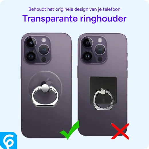 Universele Telefoon Ring Houder 360° Draaibaar Achterkant Telefoon Zwart afbeelding 6