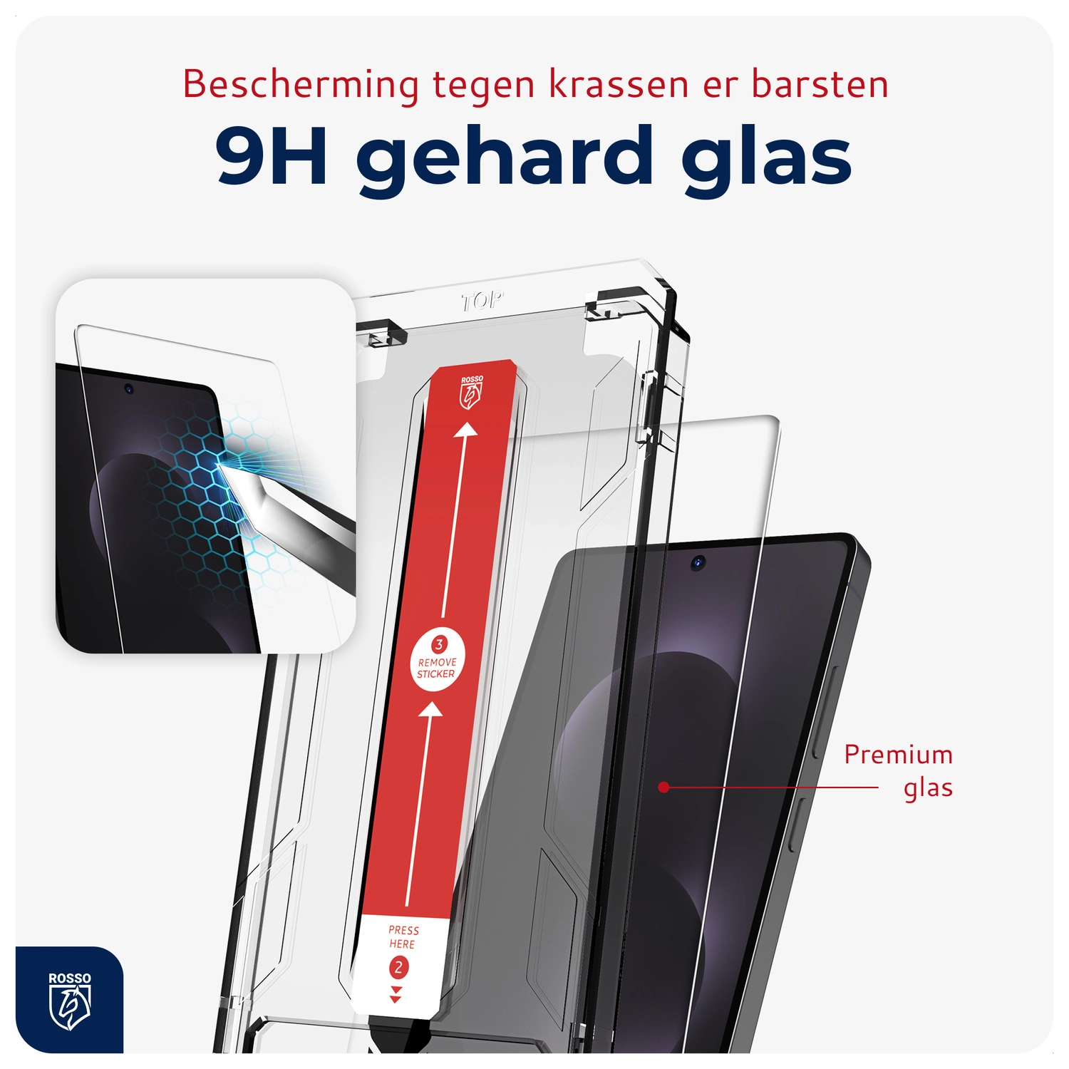 Rosso Samsung Galaxy S25 Edge Tempered Glass met Installatietray Dust Removal afbeelding 5