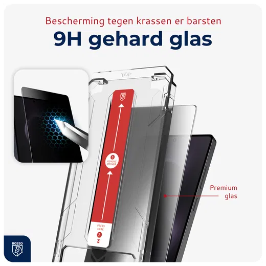 Rosso Samsung Galaxy S25 Edge Privacy Glass met Installatietray Dust Removal afbeelding 2