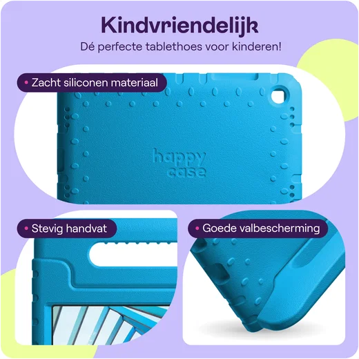 HappyCase Lenovo Tab M11/K11 Kinder Tablethoes met Handvat Blauw afbeelding 2