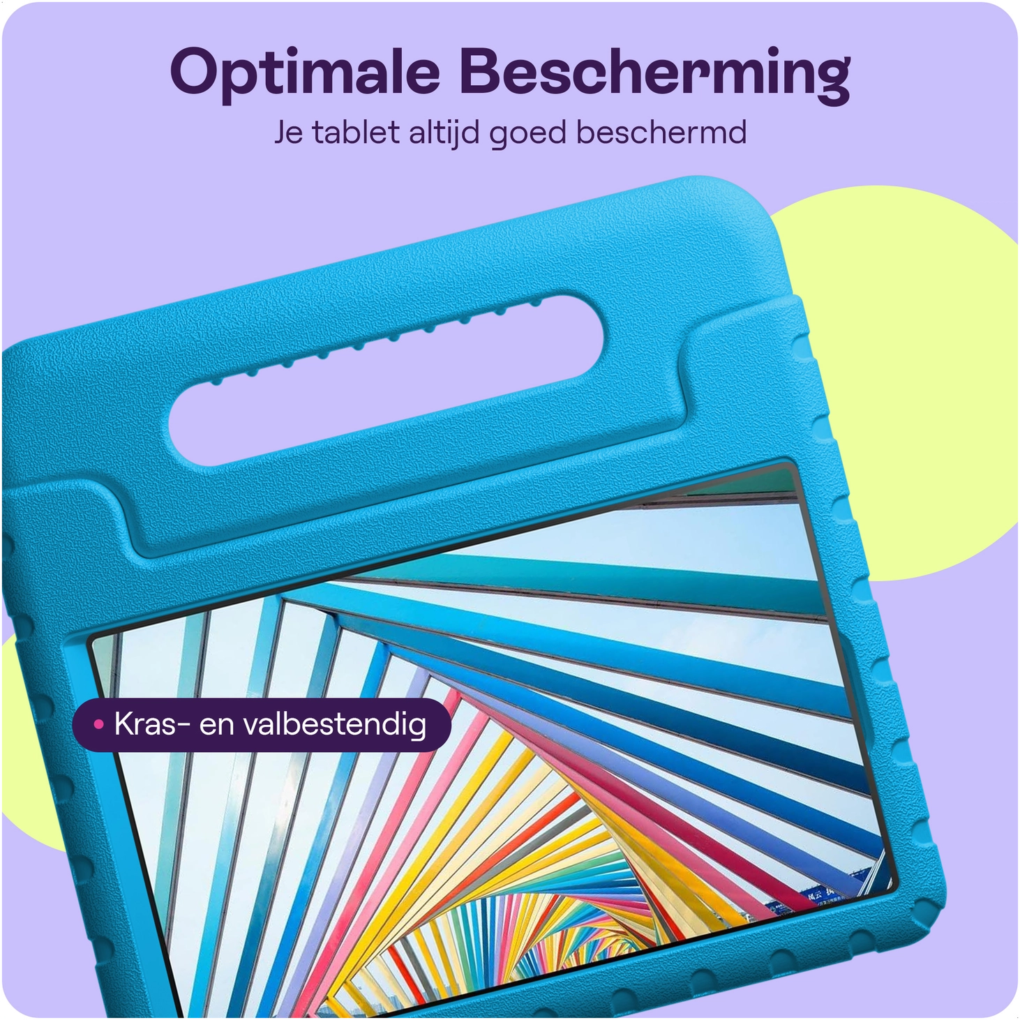 HappyCase Lenovo Tab M11/K11 Kinder Tablethoes met Handvat Blauw afbeelding 3