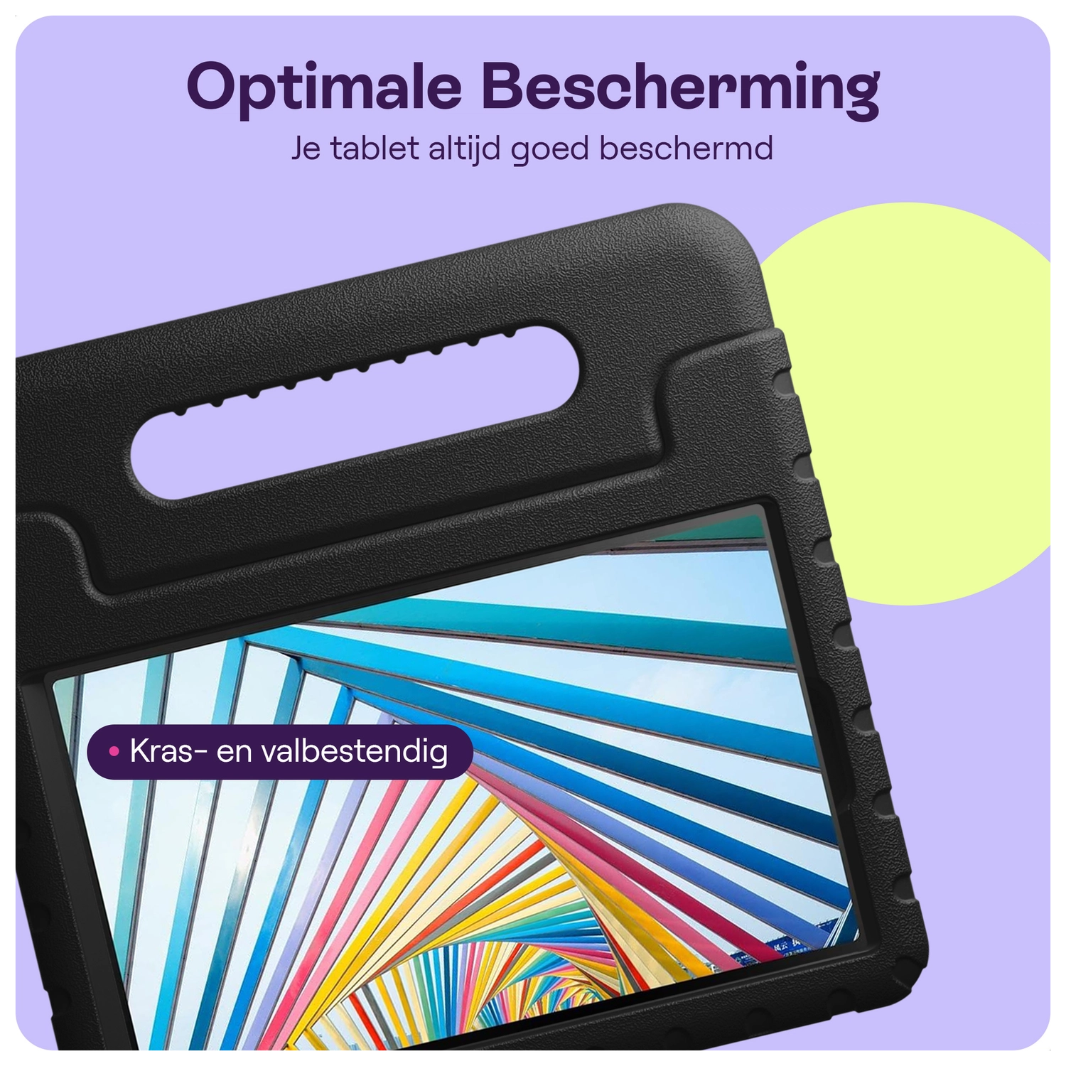 HappyCase Lenovo Tab M11/K11 Kinder Tablethoes met Handvat Zwart afbeelding 2