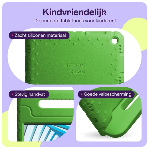HappyCase Lenovo Tab M11/K11 Kinder Tablethoes met Handvat Groen afbeelding 2