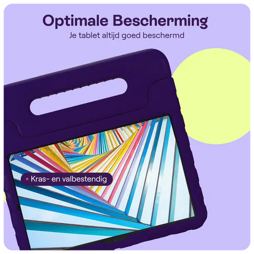 HappyCase Lenovo Tab M11/K11 Kinder Tablethoes met Handvat Paars afbeelding 5
