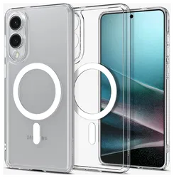 Spigen Ultra Hybrid MagFit Samsung Galaxy S25 Edge Hoesje MagSafe Clear Wit afbeelding