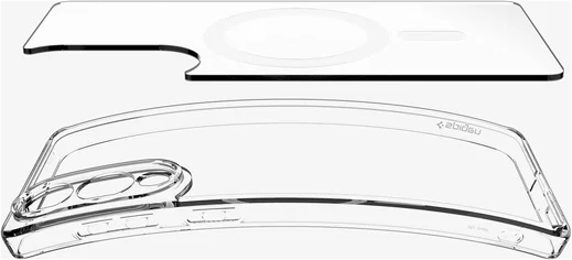 Spigen Ultra Hybrid MagFit Samsung Galaxy S25 Edge Hoesje MagSafe Clear Wit afbeelding 11