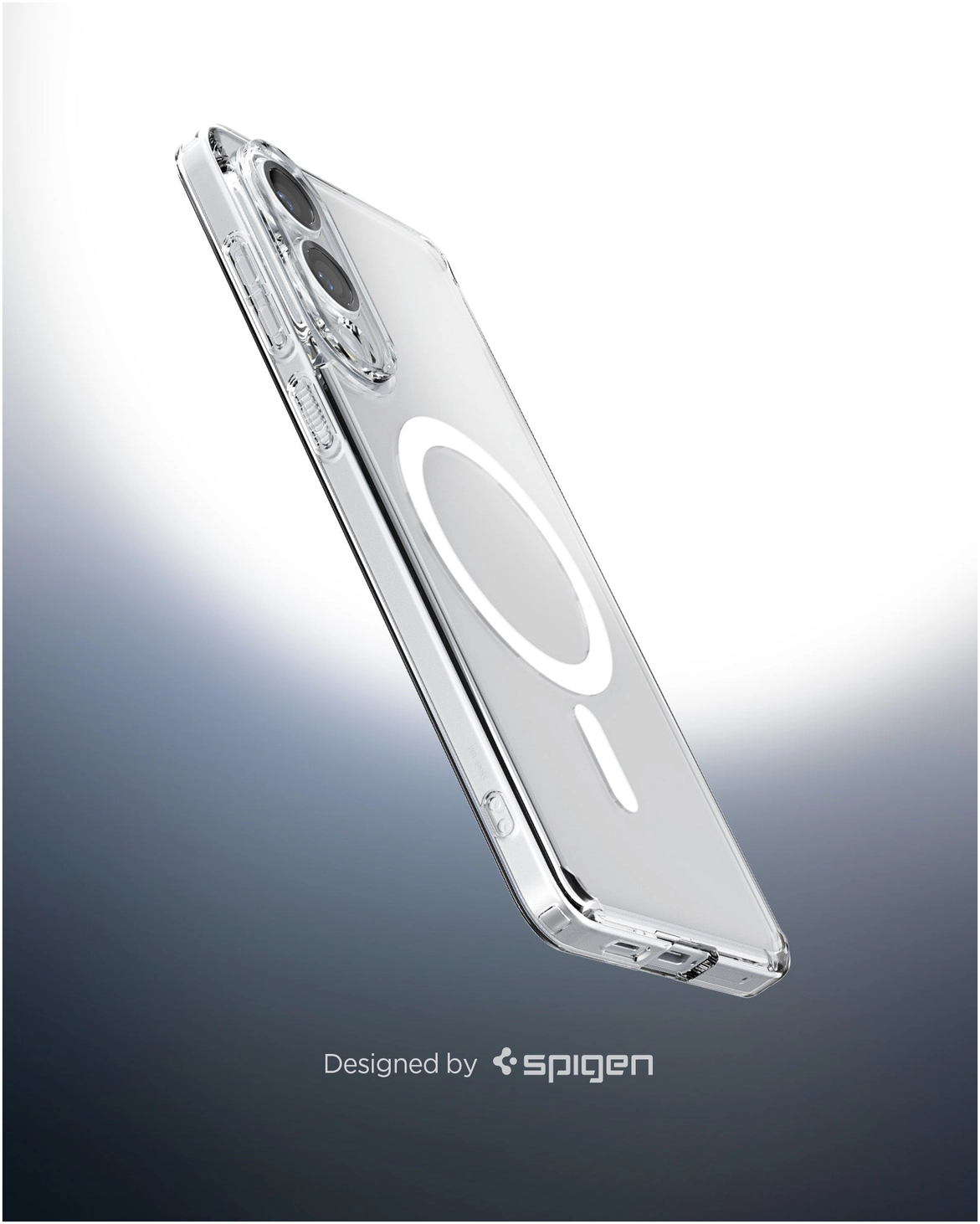 Spigen Ultra Hybrid MagFit Samsung Galaxy S25 Edge Hoesje MagSafe Clear Wit afbeelding 7