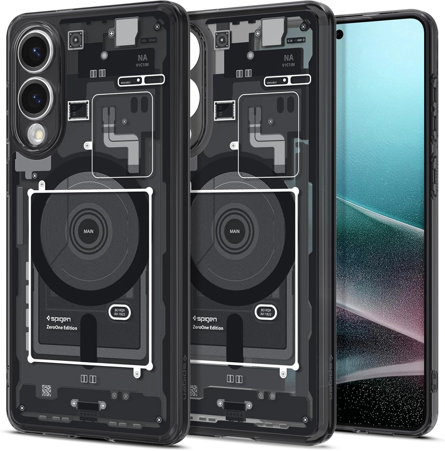 Spigen Ultra Hybrid MagFit Samsung Galaxy S25 Edge Hoesje MagSafe Zero One Zwart afbeelding 1