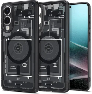 Spigen Ultra Hybrid MagFit Samsung Galaxy S25 Edge Hoesje MagSafe Zero One Zwart
