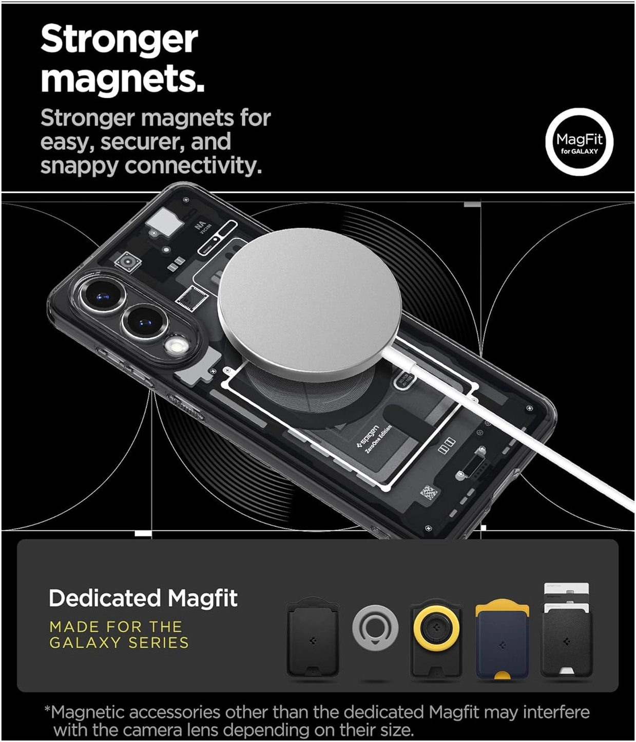 Spigen Ultra Hybrid MagFit Samsung Galaxy S25 Edge Hoesje MagSafe Zero One Zwart afbeelding 5