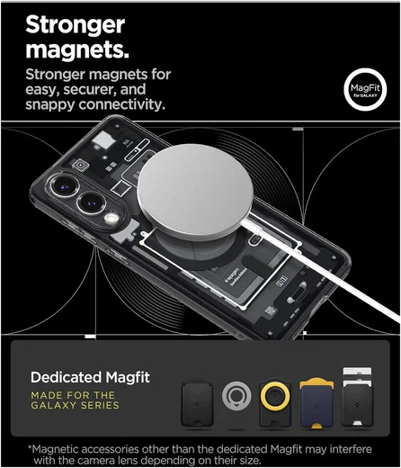 Spigen Ultra Hybrid MagFit Samsung Galaxy S25 Edge Hoesje MagSafe Zero One Zwart afbeelding 5