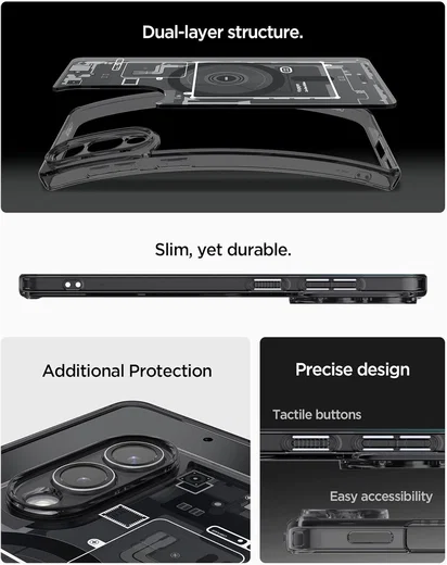 Spigen Ultra Hybrid MagFit Samsung Galaxy S25 Edge Hoesje MagSafe Zero One Zwart afbeelding 6