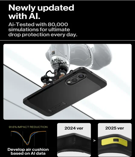 Spigen Tough Armor Samsung Galaxy S25 Edge Hoesje MagSafe Back Cover Zwart afbeelding 6