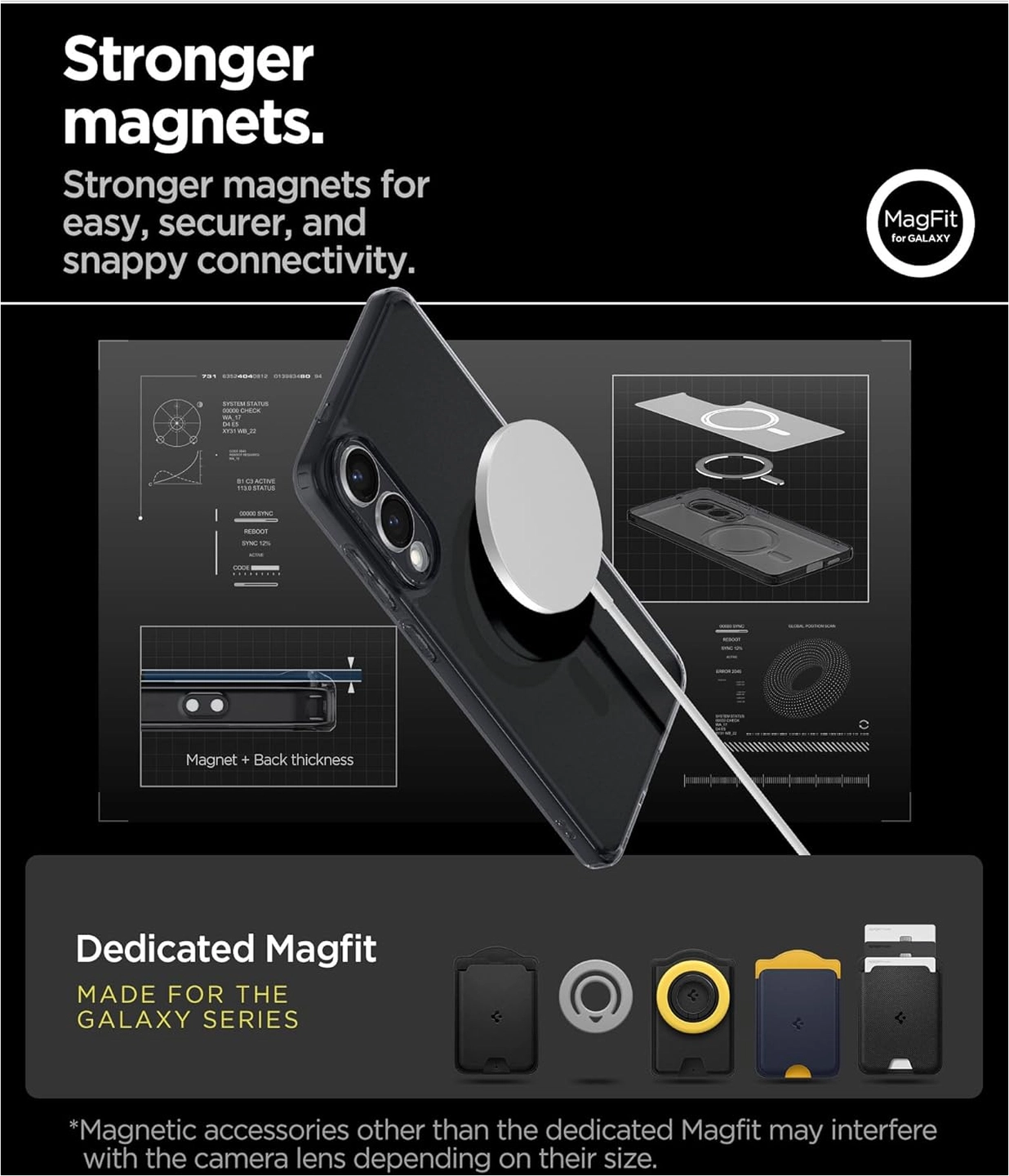 Spigen Ultra Hybrid MagFit Samsung Galaxy S25 Edge Hoesje MagSafe Zwart afbeelding 5