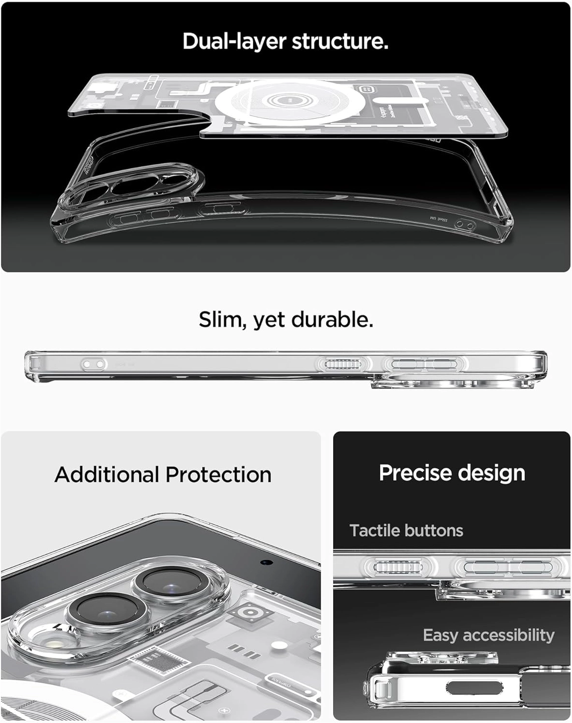Spigen Ultra Hybrid MagFit Samsung Galaxy S25 Edge Hoesje MagSafe Zero One Wit afbeelding 6