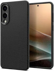 Spigen Liquid Air Samsung Galaxy S25 Edge Hoesje Back Cover Matte Zwart afbeelding