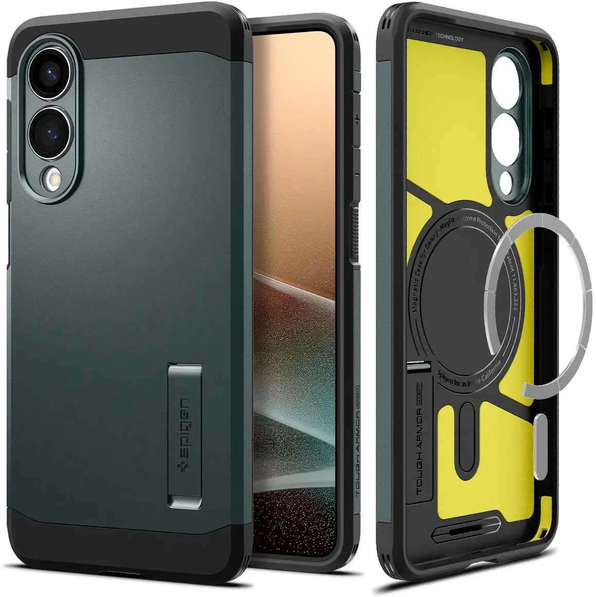 Spigen Tough Armor Samsung Galaxy S25 Edge Hoesje MagSafe Back Cover Groen afbeelding 16