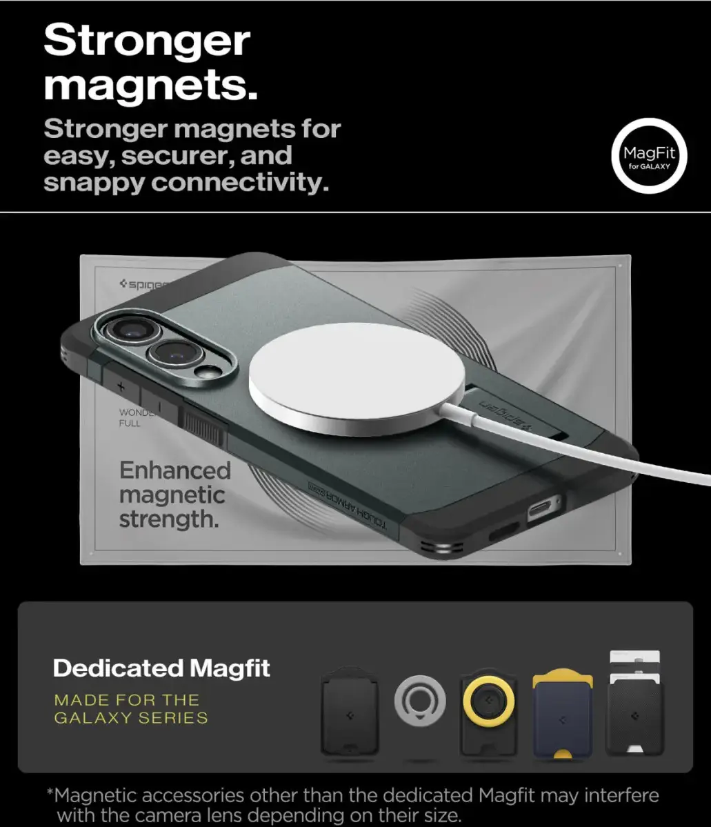 Spigen Tough Armor Samsung Galaxy S25 Edge Hoesje MagSafe Back Cover Groen afbeelding 6