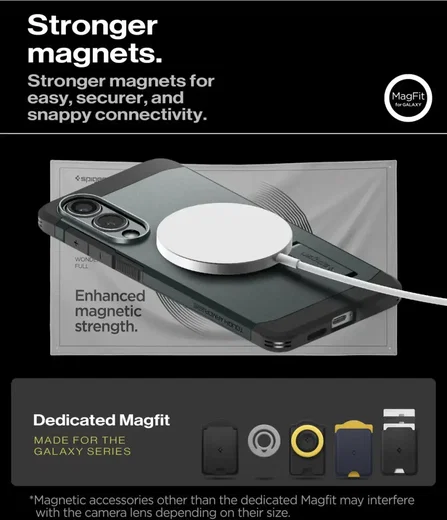 Spigen Tough Armor Samsung Galaxy S25 Edge Hoesje MagSafe Back Cover Groen afbeelding 6