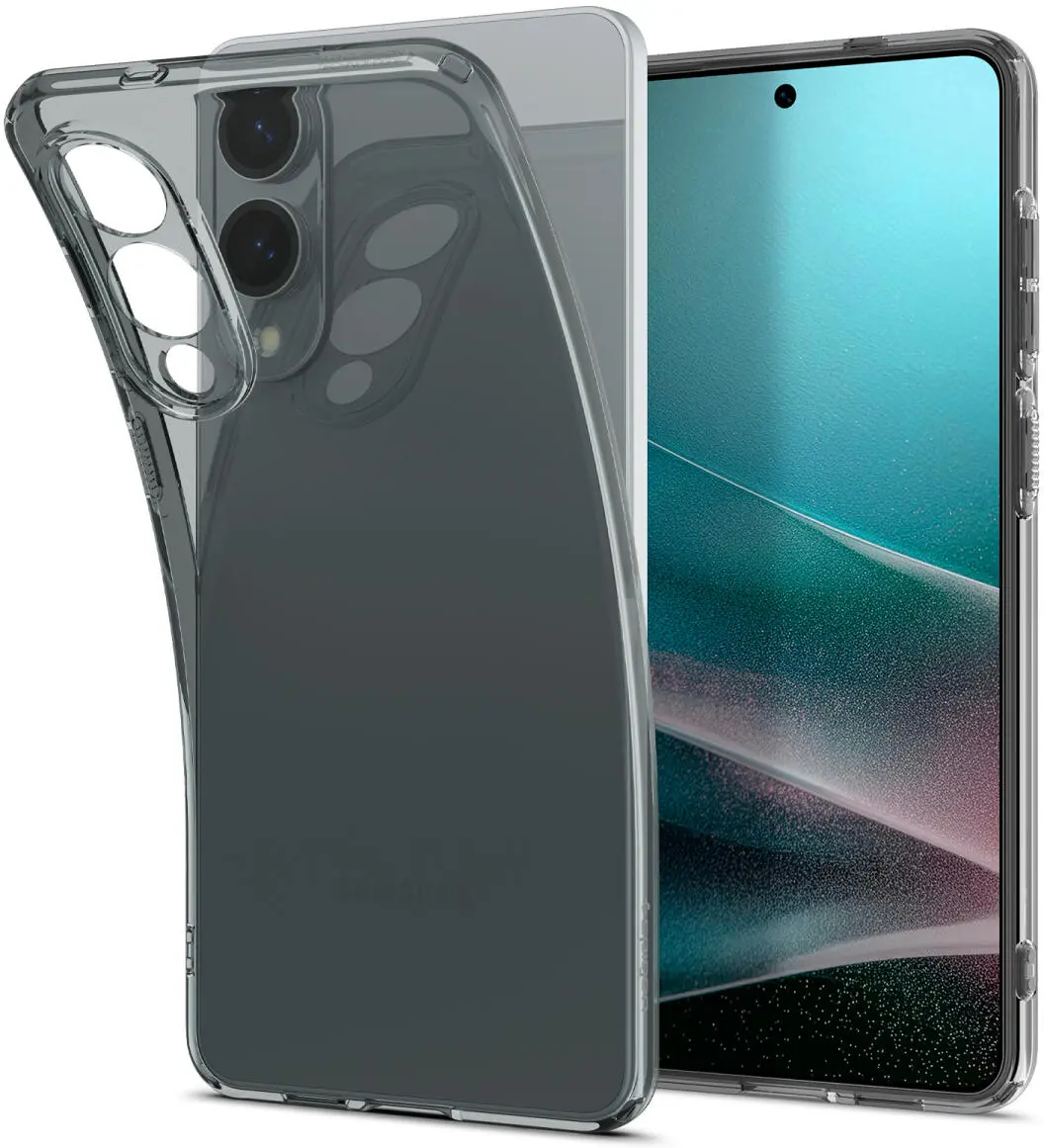 Spigen Liquid Crystal Samsung Galaxy S25 Edge Hoesje Zwart Transparant afbeelding 1