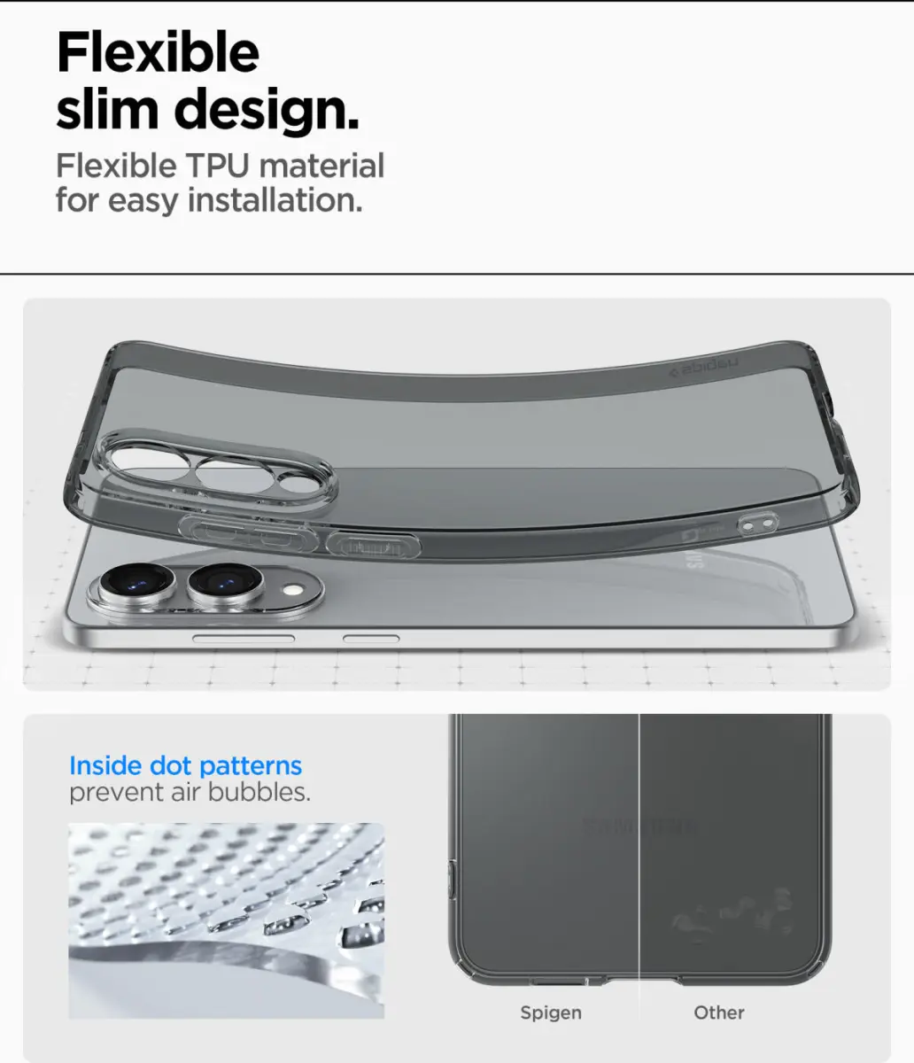 Spigen Liquid Crystal Samsung Galaxy S25 Edge Hoesje Zwart Transparant afbeelding 4