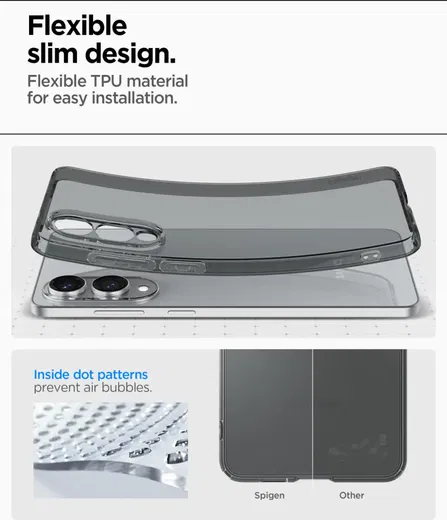 Spigen Liquid Crystal Samsung Galaxy S25 Edge Hoesje Zwart Transparant afbeelding 4